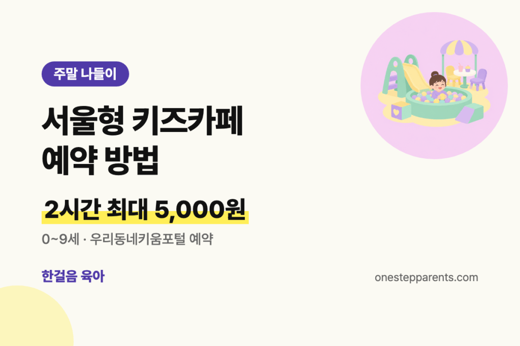 서울형 키즈카페 예약 방법 요약 카드